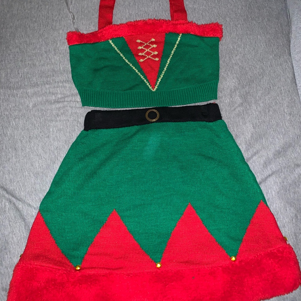 Two piece Christmas elf costume